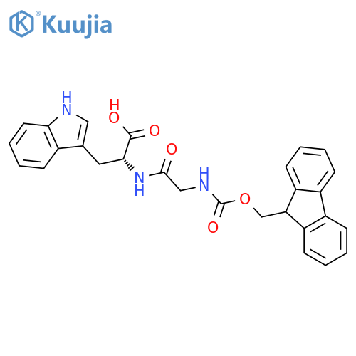 (2R)-2-2-({(9H-fluoren-9-yl)methoxycarbonyl}amino)acetamido-3-(1H-indol-3-yl)propanoic acid structure