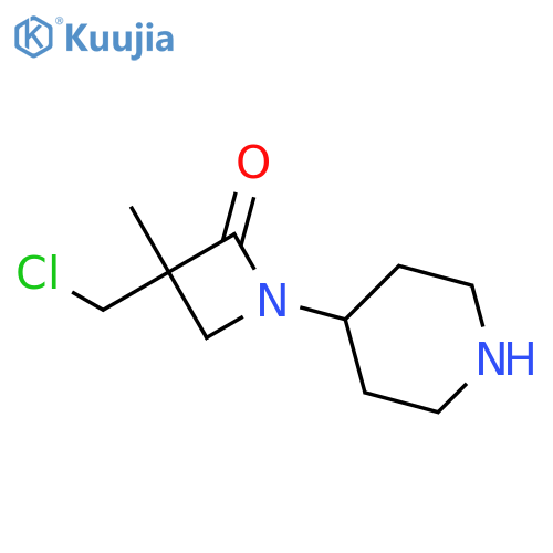 3-(Chloromethyl)-3-methyl-1-(piperidin-4-yl)azetidin-2-one structure