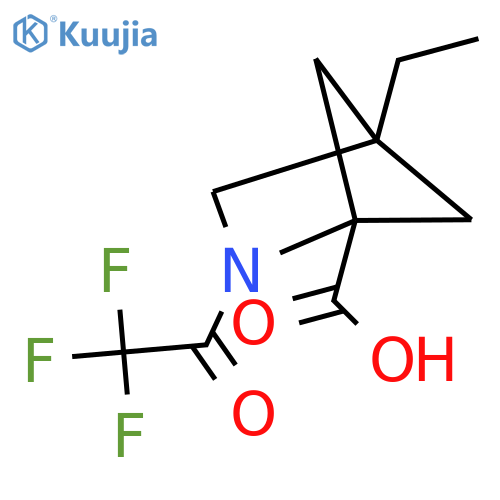 4-Ethyl-2-(2,2,2-trifluoroacetyl)-2-azabicyclo[2.1.1]hexane-1-carboxylic acid structure