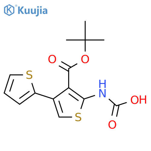 {4'-[(Tert-butoxy)carbonyl]-[2,3'-bithiophen]-5'-yl}carbamic acid structure