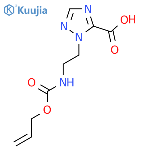 1-(2-{[(prop-2-en-1-yloxy)carbonyl]amino}ethyl)-1H-1,2,4-triazole-5-carboxylic acid structure