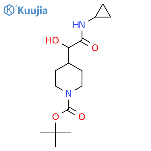 tert-butyl 4-(cyclopropylcarbamoyl)(hydroxy)methylpiperidine-1-carboxylate structure
