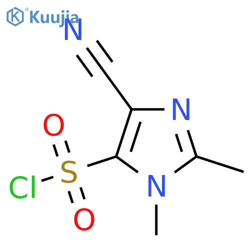 4-cyano-1,2-dimethyl-1H-imidazole-5-sulfonyl chloride structure