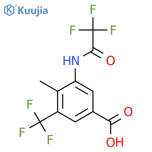 4-Methyl-3-(2,2,2-trifluoroacetamido)-5-(trifluoromethyl)benzoic acid structure
