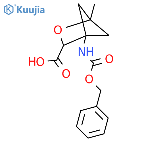 4-{[(Benzyloxy)carbonyl]amino}-1-methyl-2-oxabicyclo[2.1.1]hexane-3-carboxylic acid structure