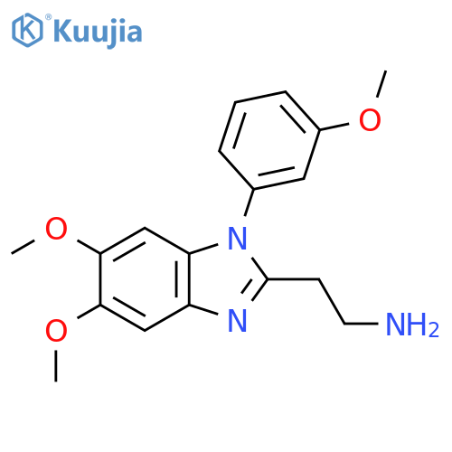 2-[5,6-dimethoxy-1-(3-methoxyphenyl)-1H-1,3-benzodiazol-2-yl]ethan-1-amine structure