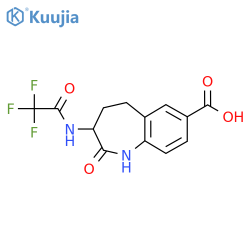 2-oxo-3-(2,2,2-trifluoroacetamido)-2,3,4,5-tetrahydro-1H-1-benzazepine-7-carboxylic acid structure
