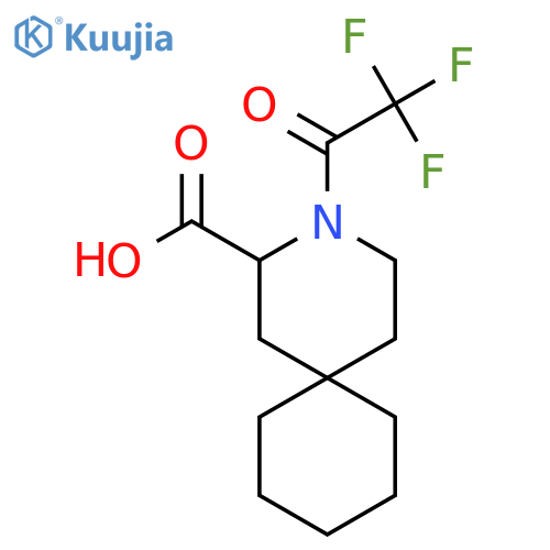 3-(2,2,2-Trifluoroacetyl)-3-azaspiro[5.5]undecane-2-carboxylic acid structure