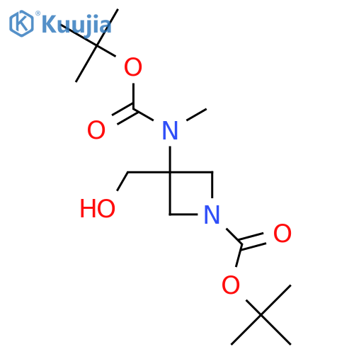 Tert-butyl 3-{[(tert-butoxy)carbonyl](methyl)amino}-3-(hydroxymethyl)azetidine-1-carboxylate structure