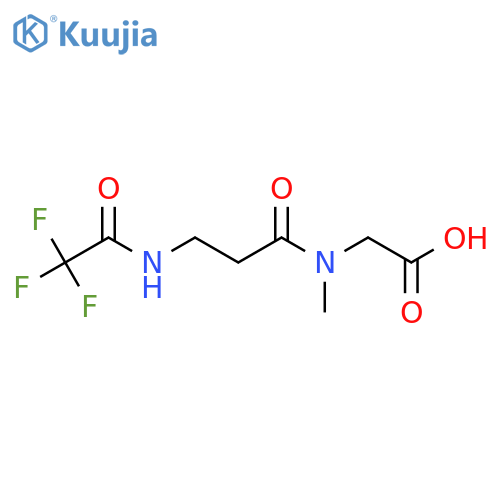 2-[N-methyl-3-(2,2,2-trifluoroacetamido)propanamido]acetic acid structure