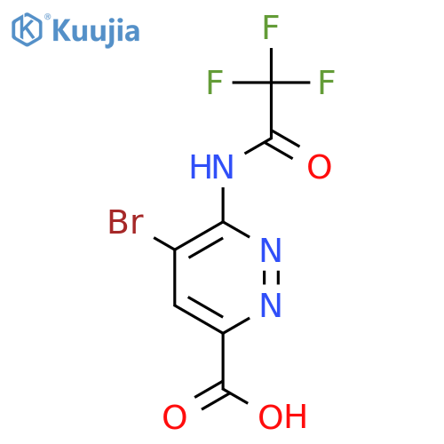 5-Bromo-6-(2,2,2-trifluoroacetamido)pyridazine-3-carboxylic acid structure