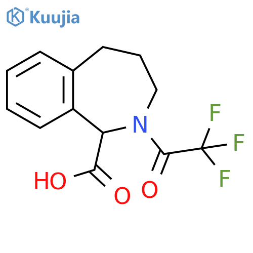 2-(2,2,2-trifluoroacetyl)-2,3,4,5-tetrahydro-1H-2-benzazepine-1-carboxylic acid structure