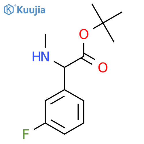 Tert-butyl 2-(3-fluorophenyl)-2-(methylamino)acetate structure