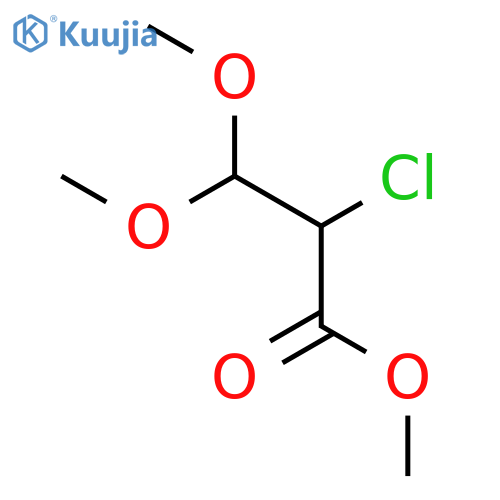 Propanoic acid, 2-chloro-3,3-dimethoxy-, methyl ester structure