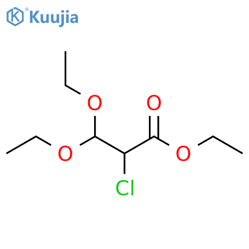 Propanoic acid, 2-chloro-3,3-diethoxy-, ethyl ester structure