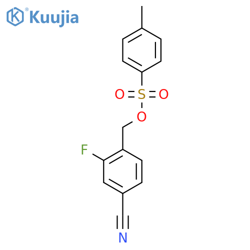 (4-Cyano-2-fluorophenyl)methyl 4-methylbenzene-1-sulfonate structure