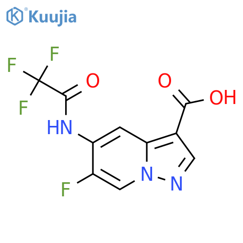 6-Fluoro-5-(2,2,2-trifluoroacetamido)pyrazolo[1,5-a]pyridine-3-carboxylic acid structure