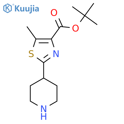 Tert-butyl 5-methyl-2-(piperidin-4-yl)-1,3-thiazole-4-carboxylate structure