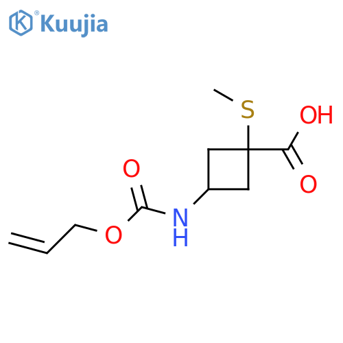 1-(Methylsulfanyl)-3-{[(prop-2-en-1-yloxy)carbonyl]amino}cyclobutane-1-carboxylic acid structure