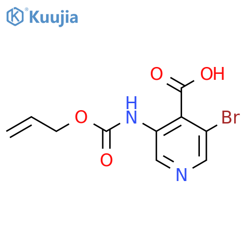 3-Bromo-5-{[(prop-2-en-1-yloxy)carbonyl]amino}pyridine-4-carboxylic acid structure