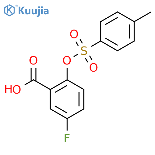 5-Fluoro-2-[(4-methylbenzenesulfonyl)oxy]benzoic acid structure
