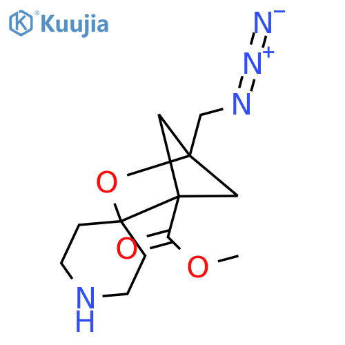 Methyl 4-(azidomethyl)-3-oxaspiro[bicyclo[2.1.1]hexane-2,4'-piperidine]-1-carboxylate structure