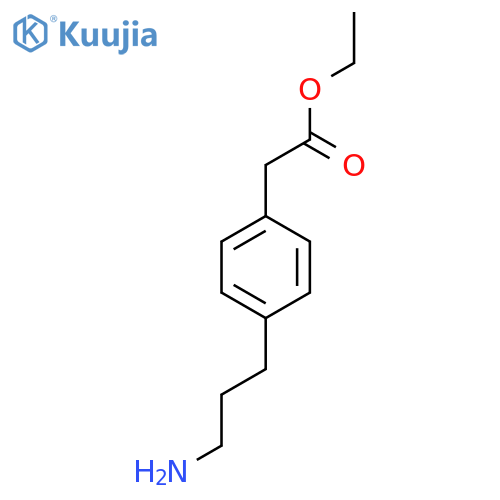 Ethyl 2-[4-(3-aminopropyl)phenyl]acetate structure