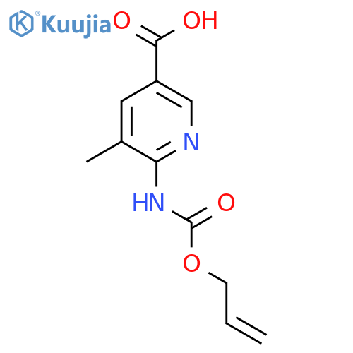 5-Methyl-6-{[(prop-2-en-1-yloxy)carbonyl]amino}pyridine-3-carboxylic acid structure