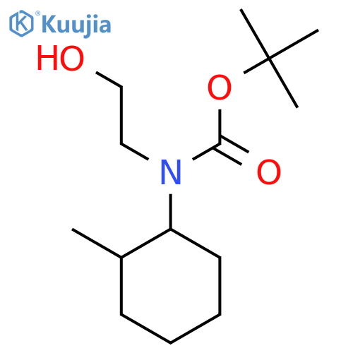 tert-butyl N-(2-hydroxyethyl)-N-(2-methylcyclohexyl)carbamate structure