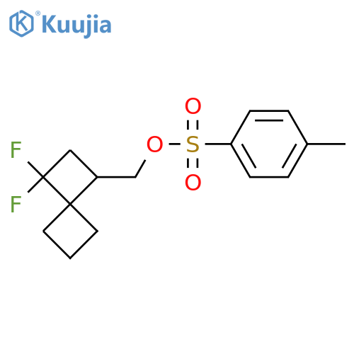 {3,3-Difluorospiro[3.3]heptan-1-yl}methyl 4-methylbenzene-1-sulfonate structure
