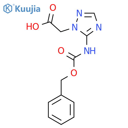 2-(5-{[(benzyloxy)carbonyl]amino}-1H-1,2,4-triazol-1-yl)acetic acid structure