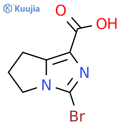 3-bromo-5H,6H,7H-pyrrolo1,2-cimidazole-1-carboxylic acid structure