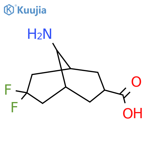 9-amino-7,7-difluorobicyclo3.3.1nonane-3-carboxylic acid structure
