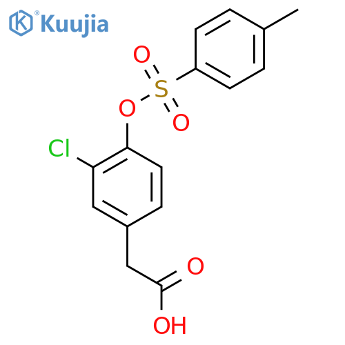 2-{3-Chloro-4-[(4-methylbenzenesulfonyl)oxy]phenyl}acetic acid structure