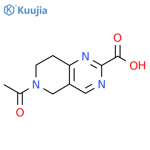 6-acetyl-5H,6H,7H,8H-pyrido[4,3-d]pyrimidine-2-carboxylic acid structure