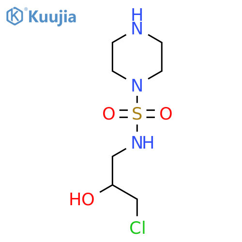 1-Chloro-3-[(piperazine-1-sulfonyl)amino]propan-2-ol structure