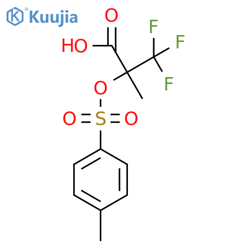 3,3,3-Trifluoro-2-methyl-2-[(4-methylbenzenesulfonyl)oxy]propanoic acid structure