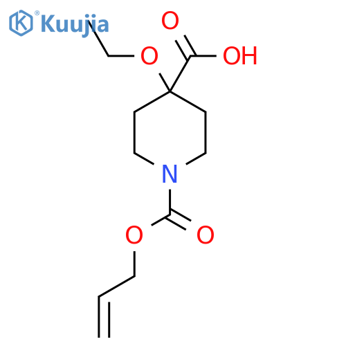 4-Ethoxy-1-[(prop-2-en-1-yloxy)carbonyl]piperidine-4-carboxylic acid structure