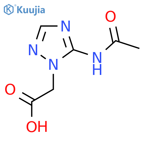 2-(5-acetamido-1H-1,2,4-triazol-1-yl)acetic acid structure