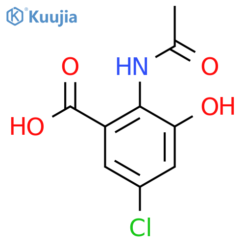 5-Chloro-2-acetamido-3-hydroxybenzoic acid structure