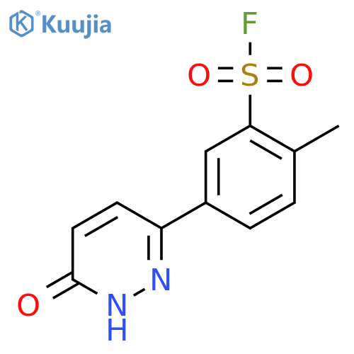 2-Methyl-5-(6-oxo-1,6-dihydropyridazin-3-yl)benzene-1-sulfonyl fluoride structure