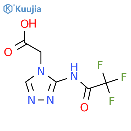 2-[3-(2,2,2-trifluoroacetamido)-4H-1,2,4-triazol-4-yl]acetic acid structure