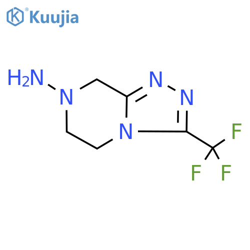 3-(trifluoromethyl)-5H,6H,7H,8H-1,2,4triazolo4,3-apyrazin-7-amine structure