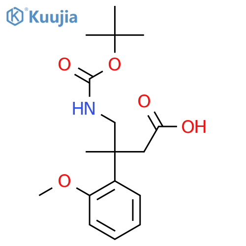 4-{[(Tert-butoxy)carbonyl]amino}-3-(2-methoxyphenyl)-3-methylbutanoic acid structure