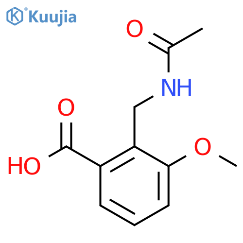 2-(Acetamidomethyl)-3-methoxybenzoic acid structure