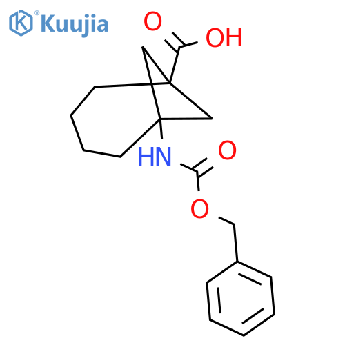 6-{[(Benzyloxy)carbonyl]amino}bicyclo[4.1.1]octane-1-carboxylic acid structure
