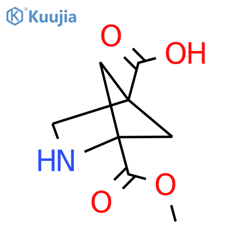 1-(methoxycarbonyl)-2-azabicyclo2.1.1hexane-4-carboxylic acid structure