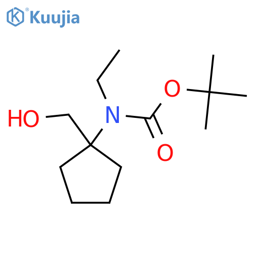 tert-butyl N-ethyl-N-[1-(hydroxymethyl)cyclopentyl]carbamate structure