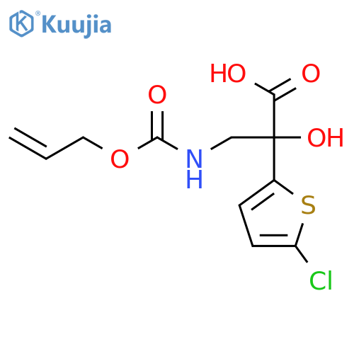 2-(5-Chlorothiophen-2-yl)-2-hydroxy-3-{[(prop-2-en-1-yloxy)carbonyl]amino}propanoic acid structure