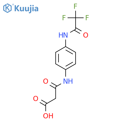 2-{[4-(2,2,2-Trifluoroacetamido)phenyl]carbamoyl}acetic acid structure